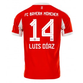 Pánské fotbalový oblečení Bayern Munich Luis Diaz #14 Domácí košile 2025-26 Krátkým Rukávem